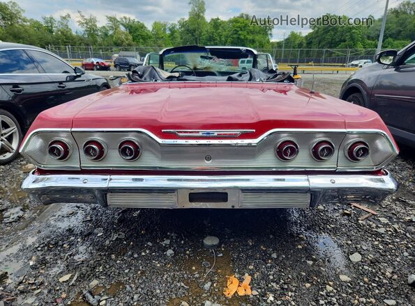 31867B183982 1963 CHEVROLET IMPALA Red Widok z tyłu