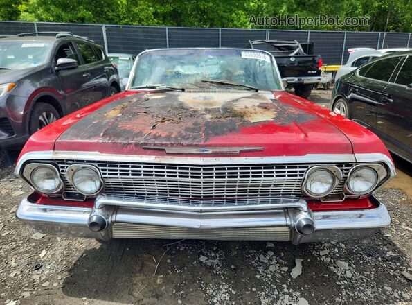 31867B183982 1963 CHEVROLET IMPALA Red Widok z przodu