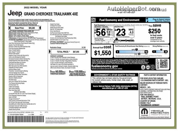 1C4RJYC62N8762046 2022 JEEP CHEROKEE White 