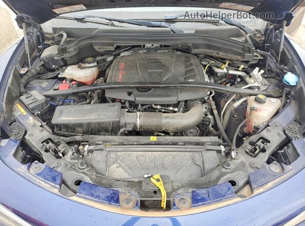 ZASFAKNN4J7B78596 2018 ALFA ROMEO STELVIO Blue Vista de la etiqueta del VIN
