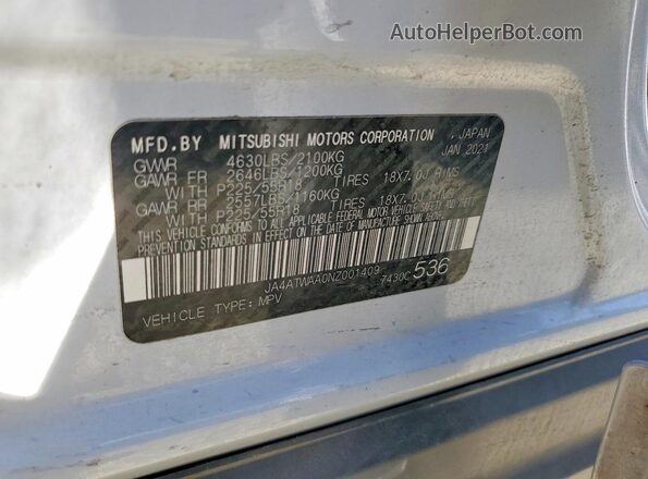 JA4ATWAA0NZ001409 2022 MITSUBISHI ECLIPSE White 