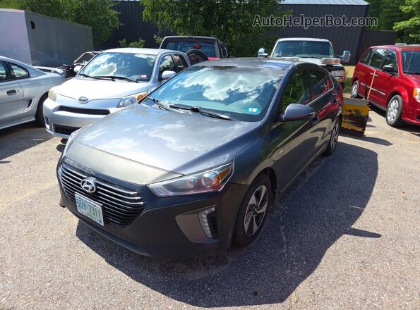 KMHC75LC6JU073925 2018 HYUNDAI IONIQ Gray Rear right