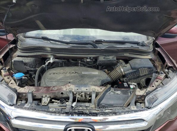 5FPYK2F62KB005202 2019 HONDA RIDGELINE Maroon Շարժիչի բաժամունքի տեսք