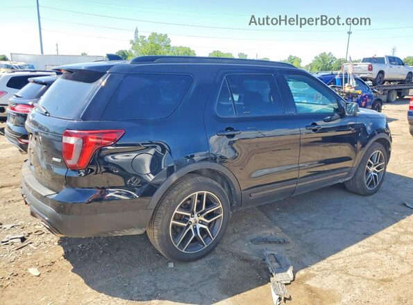 1FM5K8GT2GGA84575 2016 FORD EXPLORER Black Delantero derecho