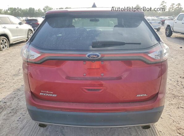 2FMPK3J82HBC49016 2017 FORD EDGE Red Вид салону спереду