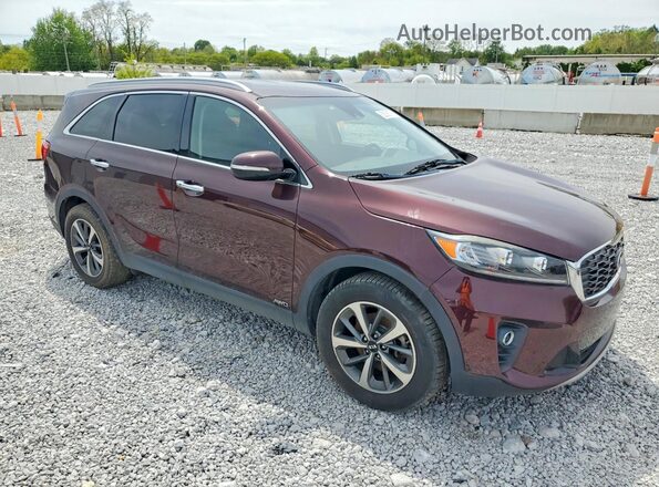 5XYPHDA59KG537908 2019 KIA SORENTO Maroon Դիմացի տեսք