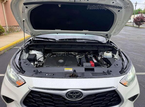 5TDCZRBHXLS045636 2020 TOYOTA HIGHLANDER White Widok naklejki z numerem VIN