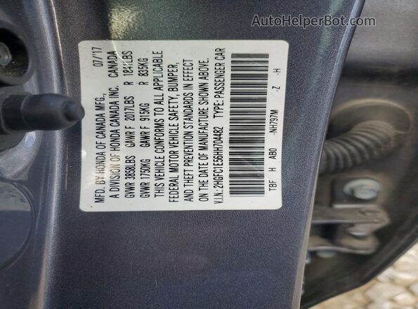 2HGFC1E56HH704482 2017 HONDA CIVIC Gray 