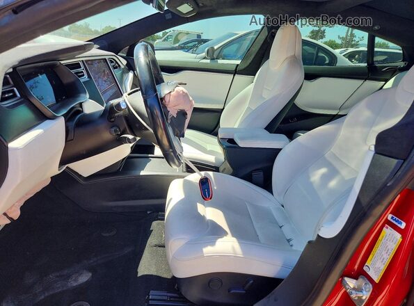 5YJSA1E42HF185351 2017 TESLA MODEL S Red წინა პანელის ხედი