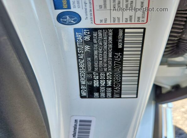 W1K6G7GB8NA077454 2022 MERCEDES-BENZ S Серый Вид наклейки с VIN-кодом