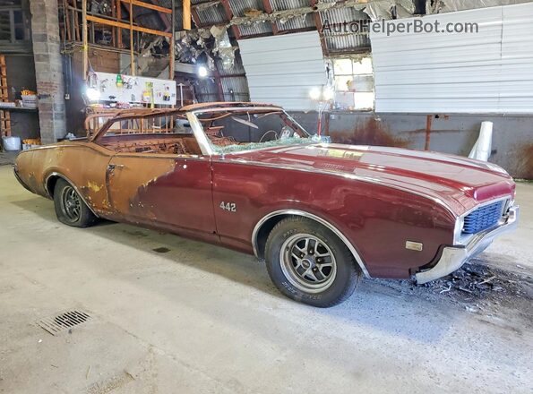 344679M396837 1969 OLDSMOBILE 442 Темно-бордовый Передняя правая четверть