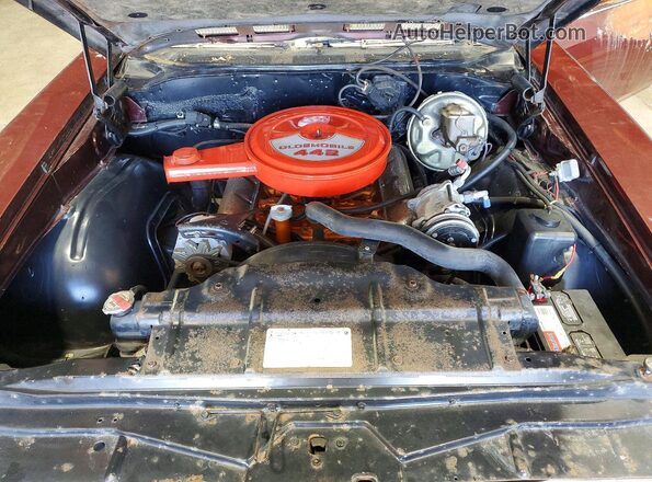 344679M396837 1969 OLDSMOBILE 442 Темно-бордовый Вид задней части салона