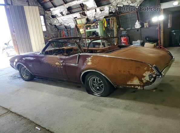 344679M396837 1969 OLDSMOBILE 442 Темно-бордовый Задняя левая четверть
