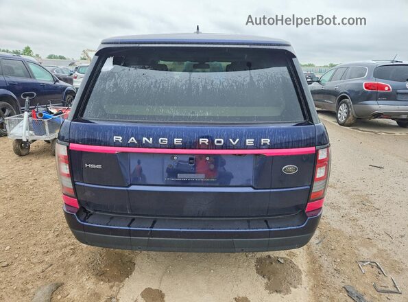 SALGS2VFXGA258914 2016 LAND ROVER RANGE ROVER Blue Front interior view