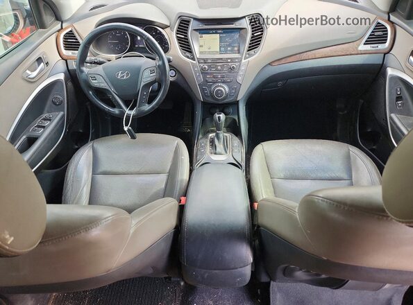 KM8SR4HF7HU167969 2017 HYUNDAI SANTA Gray Widok zestawu wskaźników