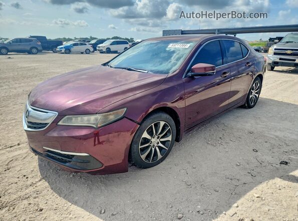 19UUB1F38GA007867 2016 ACURA TLX Burgundy Rear left
