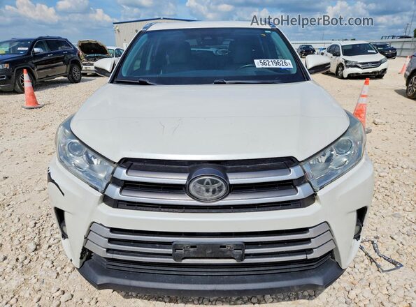 5TDKZRFH5KS555851 2019 TOYOTA HIGHLANDER White უკანა ხედი
