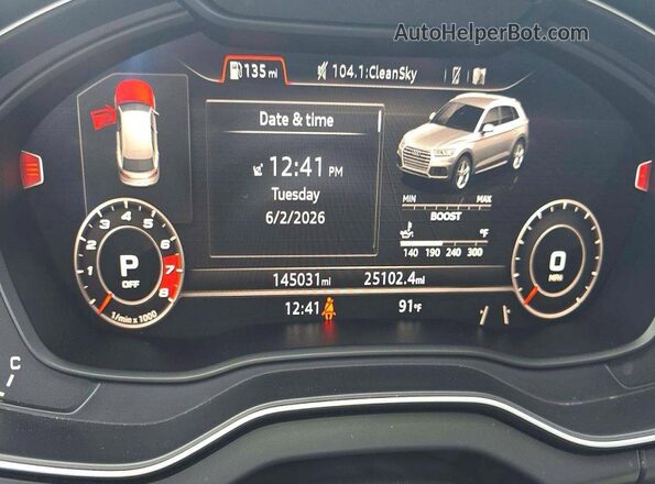 WA1C4AFY4J2088801 2018 AUDI SQ5 Blue Вид панелі приладів