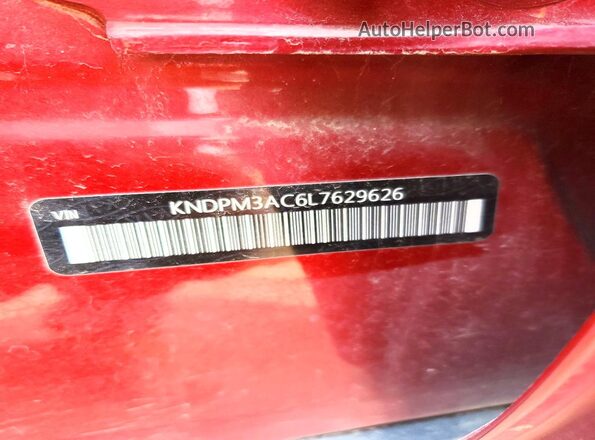 KNDPM3AC6L7629626 2020 KIA SPORTAGE Red სალონის 360-გრადუსიანი ხედი