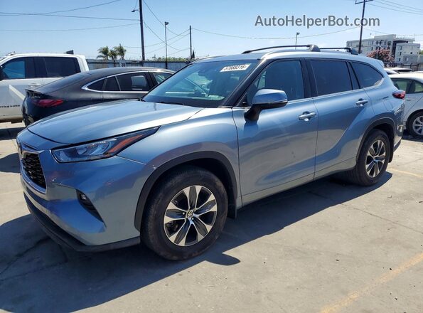 5TDHZRBH2LS038637 2020 TOYOTA HIGHLANDER Blue Հետևի ձախ