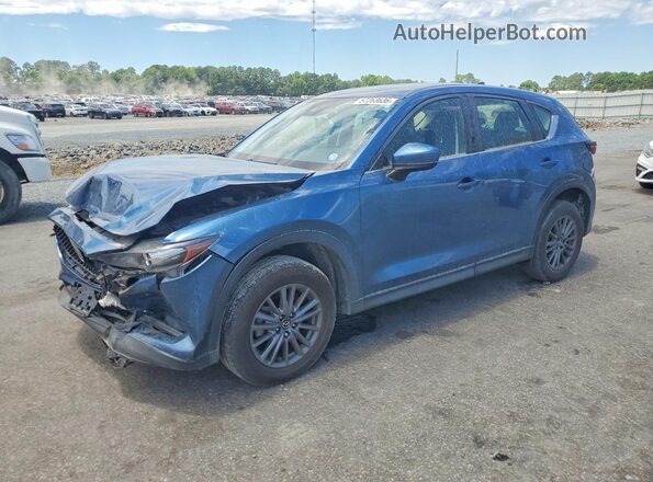 JM3KFBBM4M0334581 2021 MAZDA CX-5 Blue Trasero izquierdo