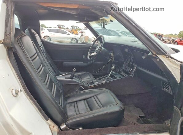 1Z87L8S422146 1978 CHEVROLET CORVETTE White Widok wnętrza z tyłu