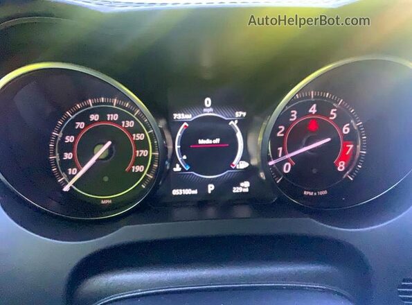 SAJD85FVXJCK49031 2018 JAGUAR F-TYPE Blue Instrument cluster view