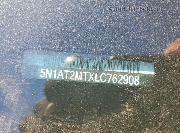 5N1AT2MTXLC762908 2020 NISSAN ROGUE Red Widok wnętrza 360 stopni
