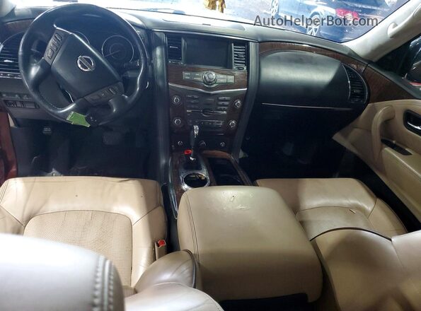 JN8AY2NF4JX300188 2018 NISSAN ARMADA Burgundy Vista del cuadro de instrumentos
