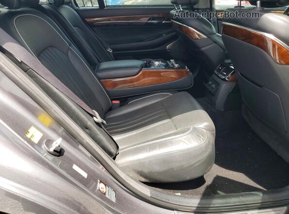 KMHG34JA0HU022990 2017 GENESIS G90 Gray Սալոնի հետևի տեսք