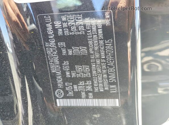 5NMJBCAE9PH208415 2023 HYUNDAI TUCSON Black Widok wnętrza 360 stopni