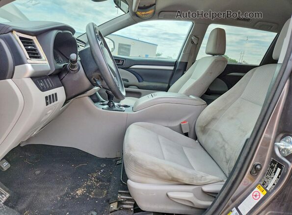 5TDZARFH3JS034471 2018 TOYOTA HIGHLANDER Gray წინა პანელის ხედი