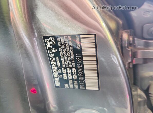 W1K5J4HBXMN216811 2021 MERCEDES-BENZ CLA-CLASS Gray VIN კოდის სტიკერის ხედი