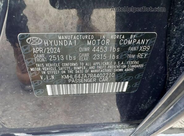 KMHL64JA7RA402210 2024 HYUNDAI SONATA Blue 