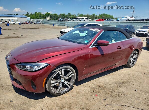 WBA23AT08NCK16652 2022 BMW 4 SERIES Бордовый Задняя левая четверть