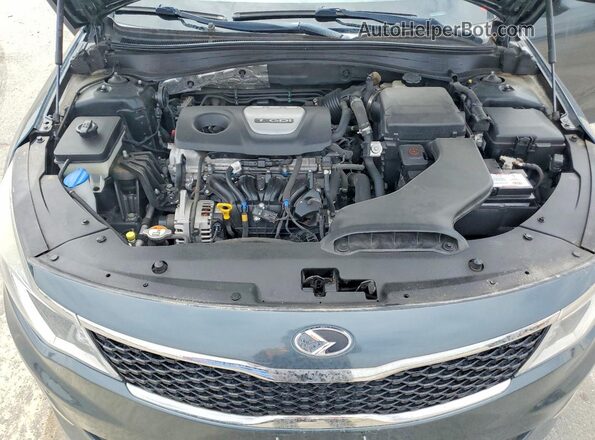 5XXGT4L12GG055267 2016 KIA OPTIMA Gray Vista del compartimento del motor