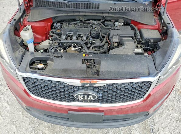 5XYPG4A55HG217383 2017 KIA SORENTO Red VIN კოდის სტიკერის ხედი