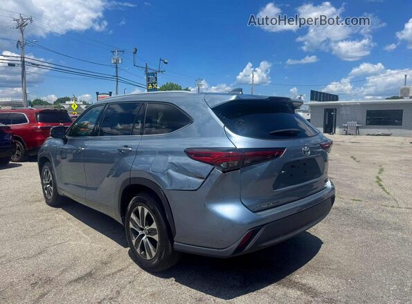 5TDGZRAH0NS123413 2022 TOYOTA HIGHLANDER Blue Передня права чверть