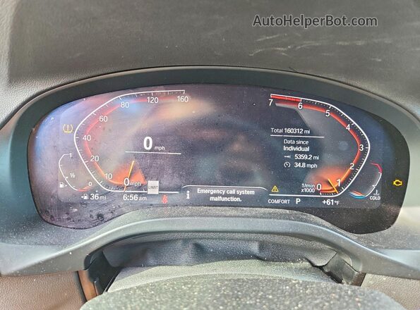 5UXTY5C03LLT32823 2020 BMW X3 Blue Widok tylnych siedzeń
