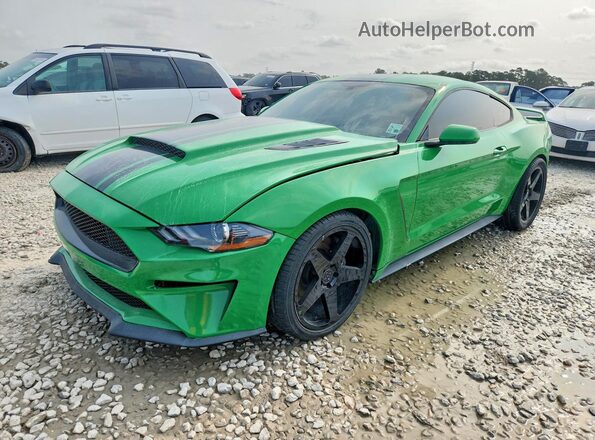 1FA6P8CFXK5116807 2019 FORD MUSTANG Зеленый Задняя левая четверть