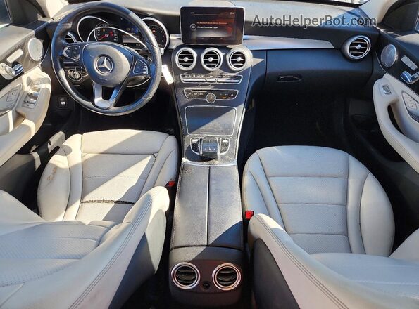 55SWF4KB7HU182399 2017 MERCEDES-BENZ C-CLASS Gray ხელსაწყოთა პანელის ხედი