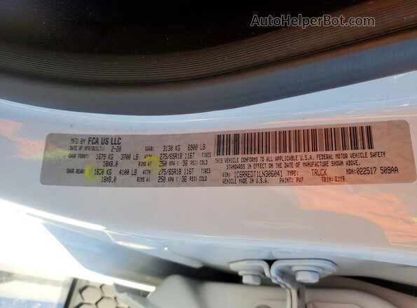 1C6RREDT1LN306041 2020 RAM 1500 White 