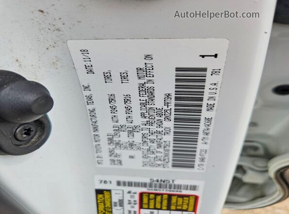 5TFAZ5CNXKX075815 2019 TOYOTA TACOMA White 