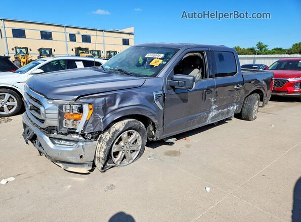 1FTEW1C52MFC71193 2021 FORD F150 Gray Trasero izquierdo