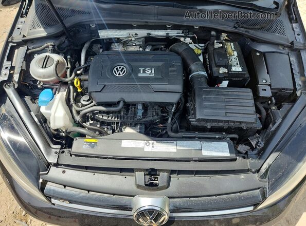 WVWWF7AU4HW155145 2017 VOLKSWAGEN GOLF Black Vista del compartimento del motor