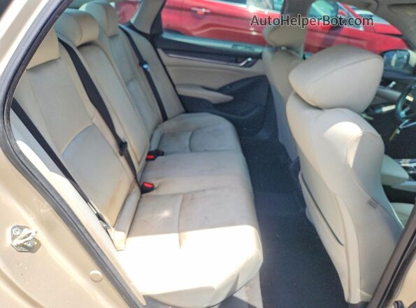 1HGCV1F10KA025919 2019 HONDA ACCORD Желто-коричневый Вид задней части салона