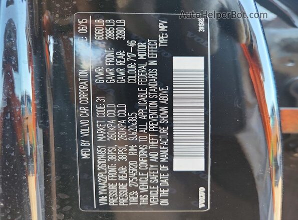 YV4A22PL2G1014851 2016 VOLVO XC90 Black 