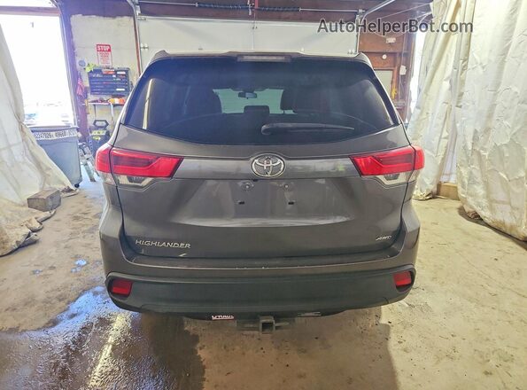 5TDBZRFH6KS704994 2019 TOYOTA HIGHLANDER Gray Front interior view