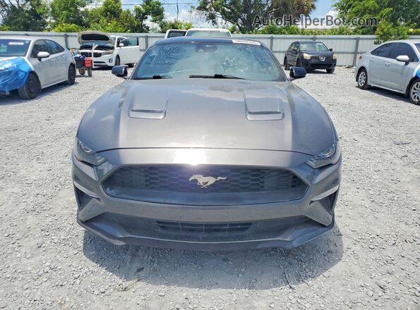 1FA6P8TH1M5125948 2021 FORD MUSTANG Gray Вид ззаду