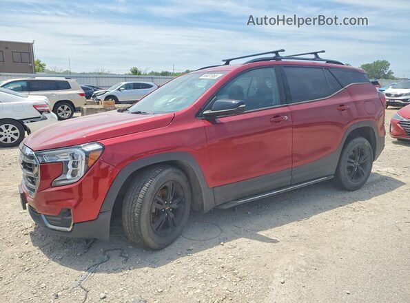 3GKALYEV7NL197262 2022 GMC TERRAIN Red Trasero izquierdo